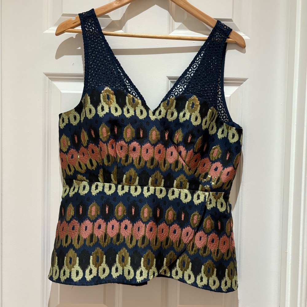 Anthro Stylish Multicolor Sleeveless Top